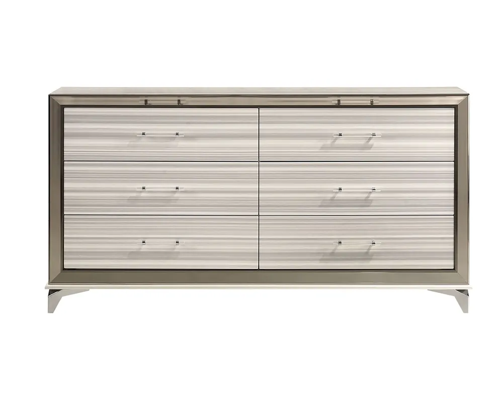 Global Zambrano White 6-Drawer Dresser