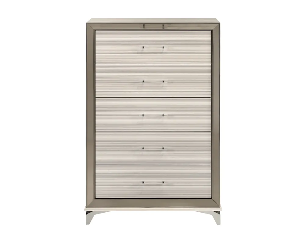 Global Zambrano White 5-Drawer Chest
