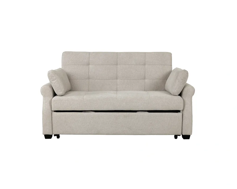 Lifestyles Solutions Hampton Convertible Sleeper Sofa in Beige - Queen