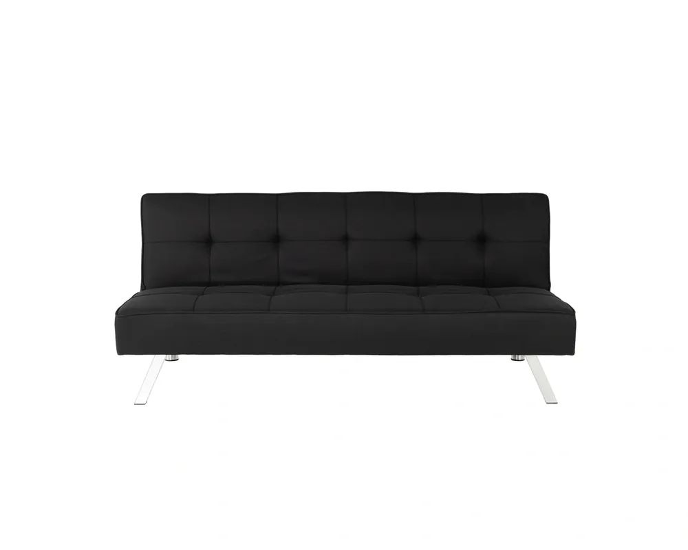 Lifestyles Solutions Corey Black Convertible Futon Sofa