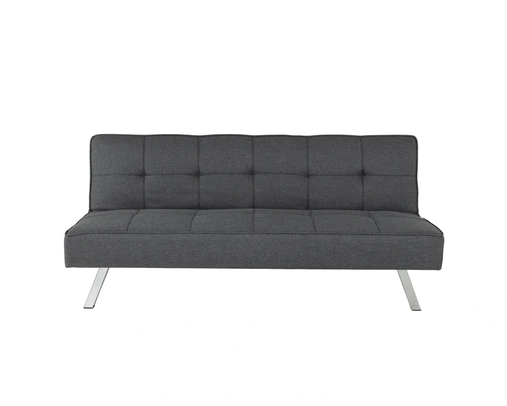 Lifestyles Solutions Corey Charcoal Gray Convertible Futon Sofa
