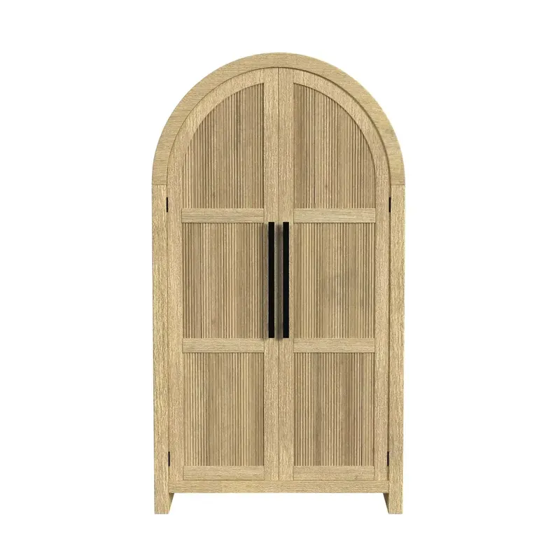 Elements Int'l Ridgemont Arch Accent Cabinet in Natural
