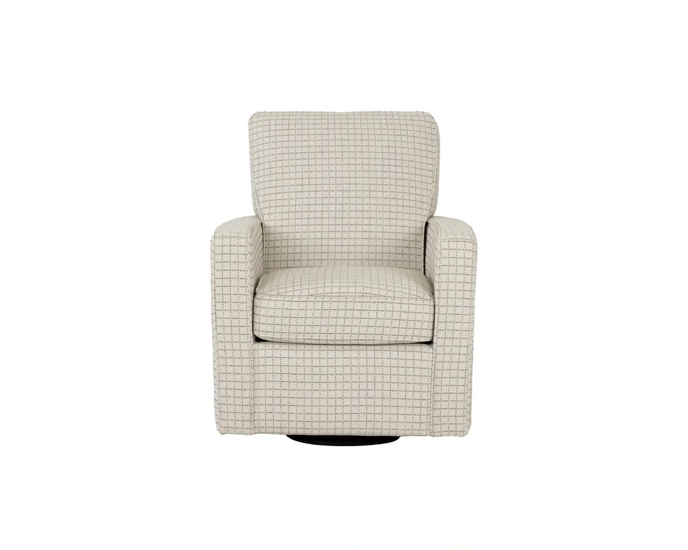 La-Z-Boy Midtown Flax Plaid Swivel Glider