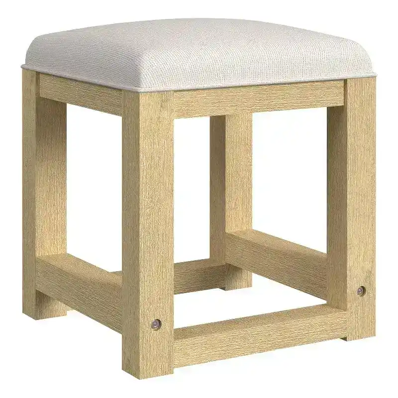 Elements Int'l Ridgemont Natural Vanity Stool