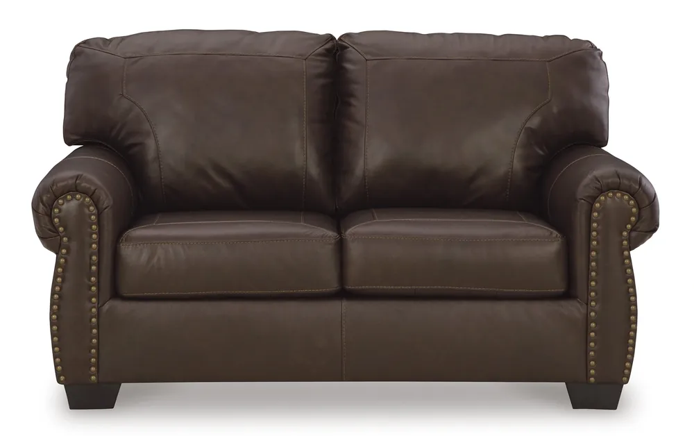 Ashley Colleton Brown Leather Loveseat