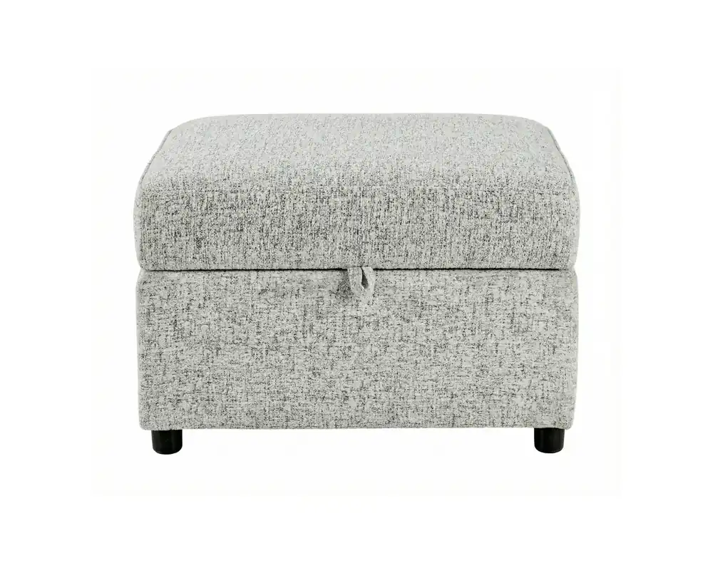 Global U9401 Collection Storage Ottoman in Nickel Gray