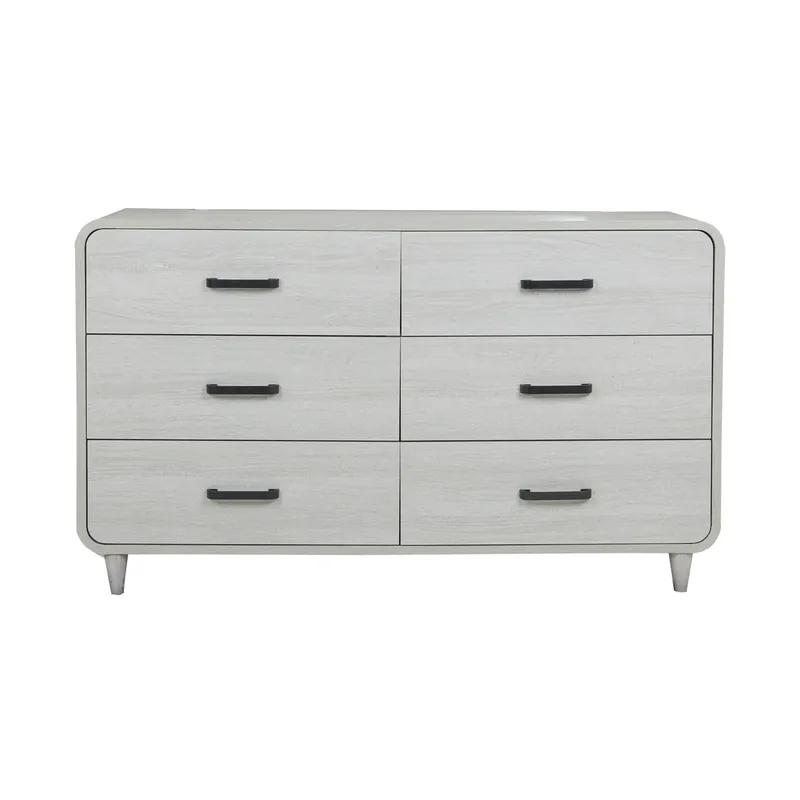 Crown Mark Nyomi White 6-Drawer Dresser