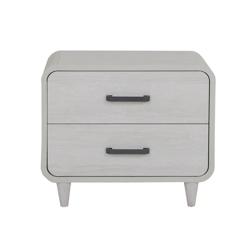 Crown Mark Nyomi White 2-Drawer Nightstand
