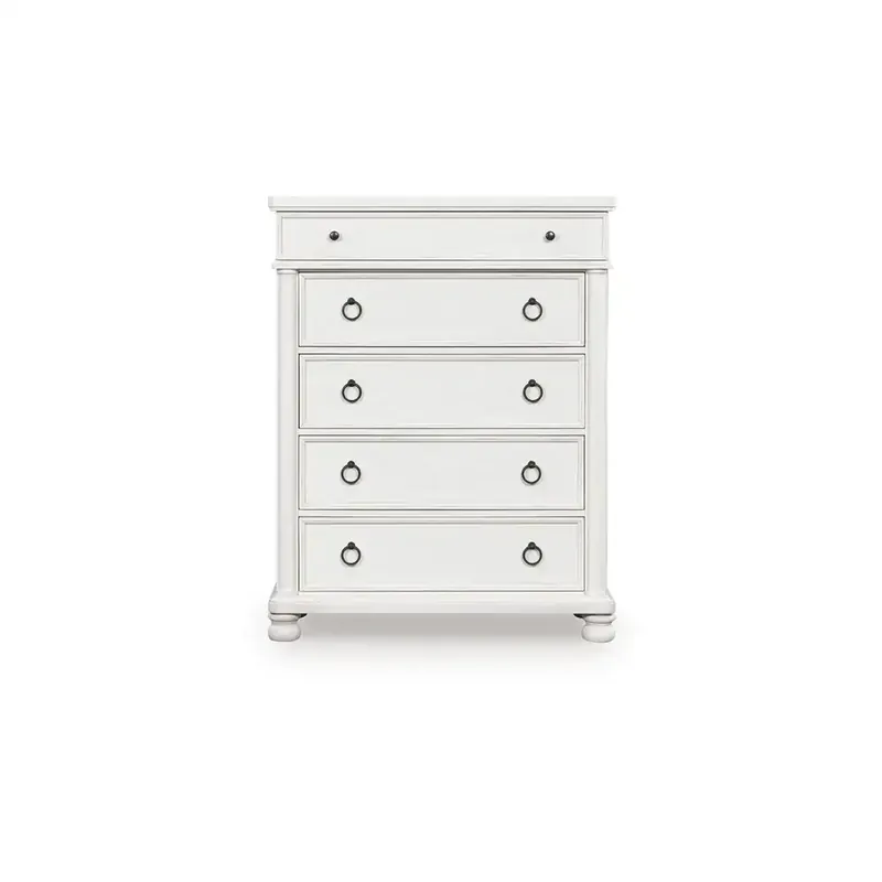 Ashley Rowlenstown White 5-Drawer Chest
