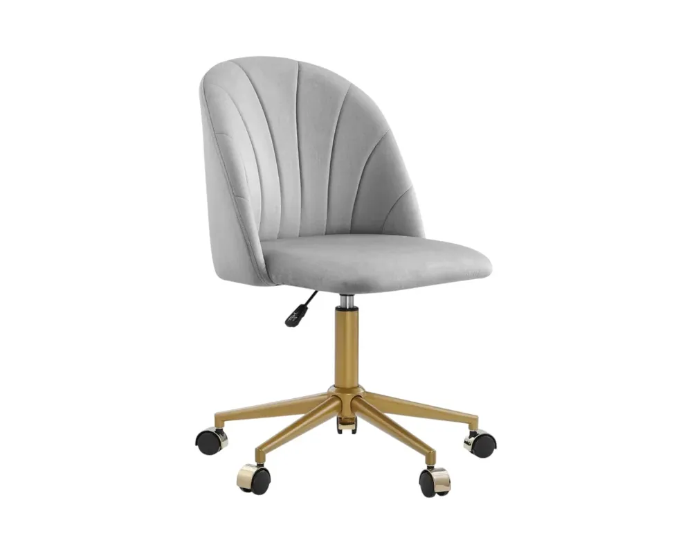 Linon Abigail Office Chair in Gray