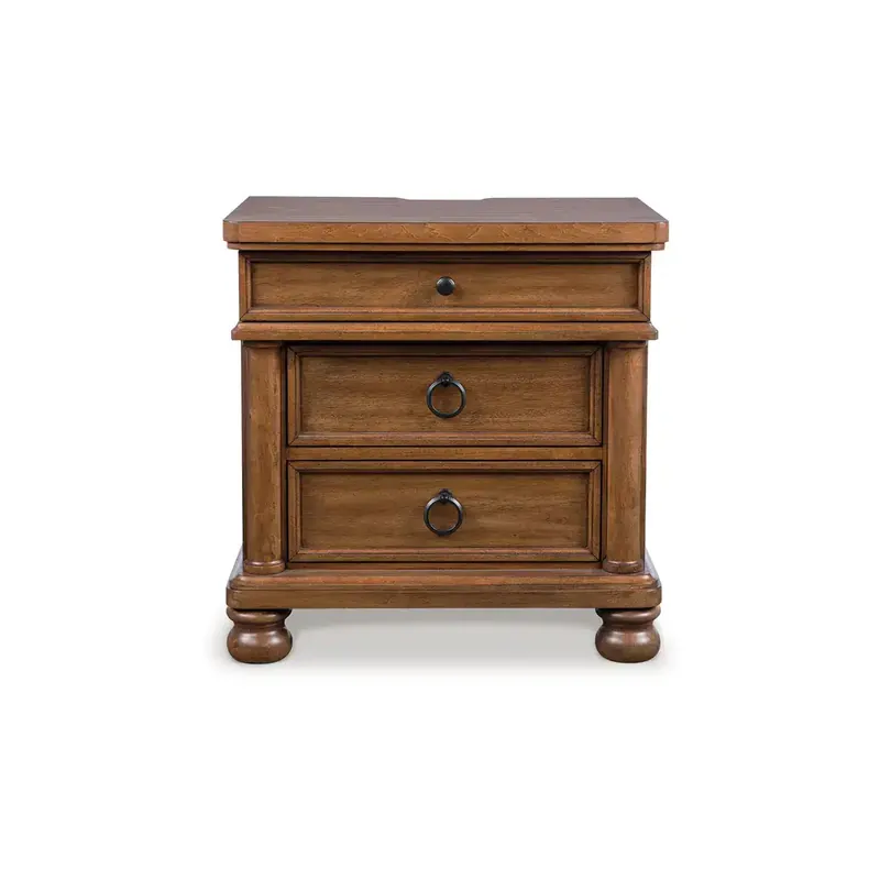 Ashley Rowlenstown Brown 2-Drawer Nightstand