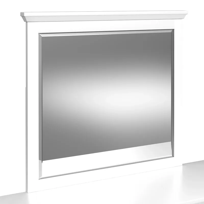 Elements Int'l Hampton White Dresser Mirror