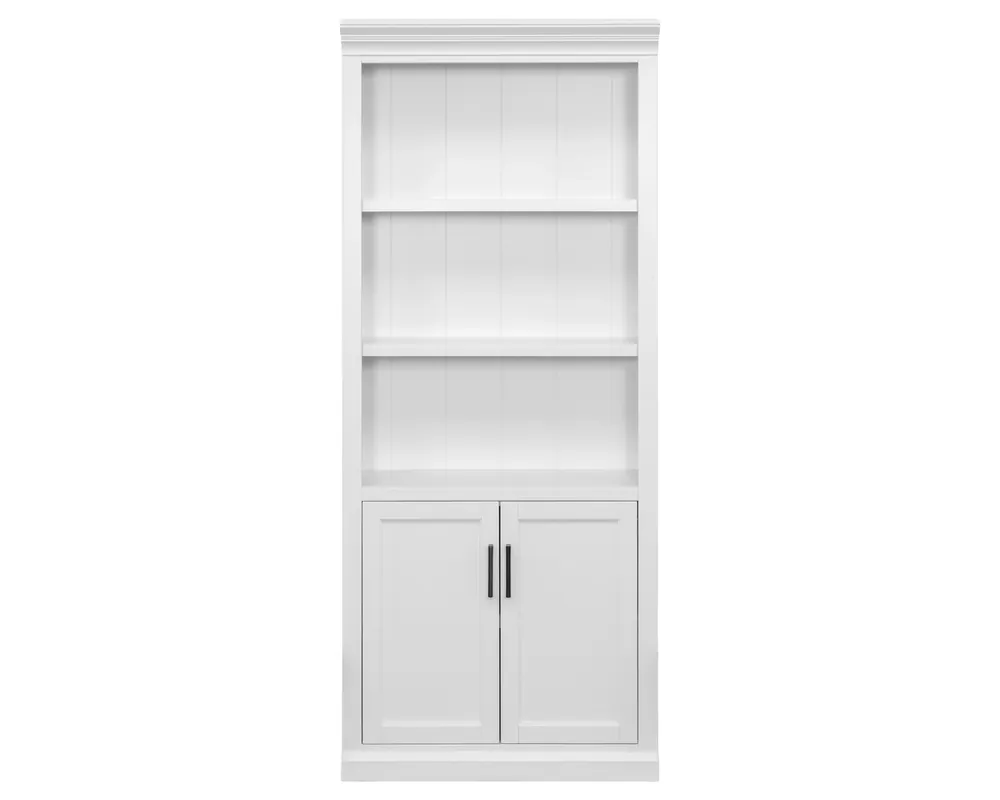 Martin Furniture Abby White Bookcase with Doors