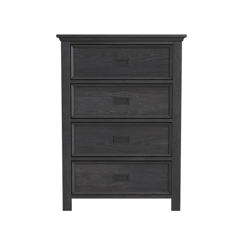 Elements Int'l Hampton Gray 4-Drawer Chest