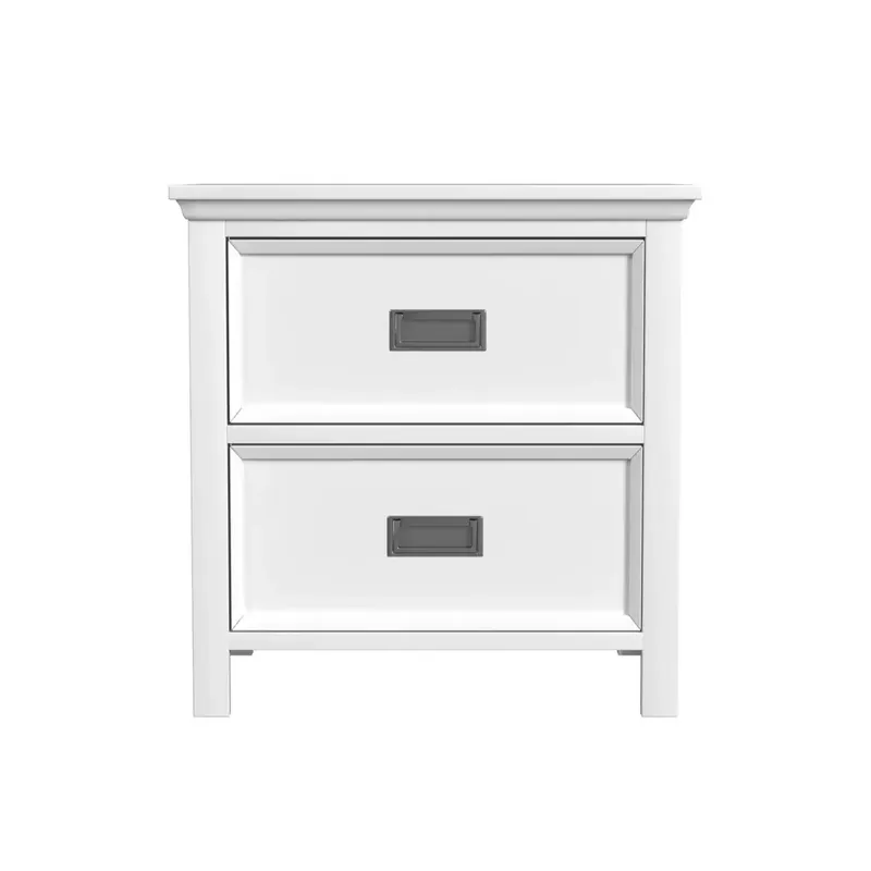 Elements Int'l Hampton White Nightstand