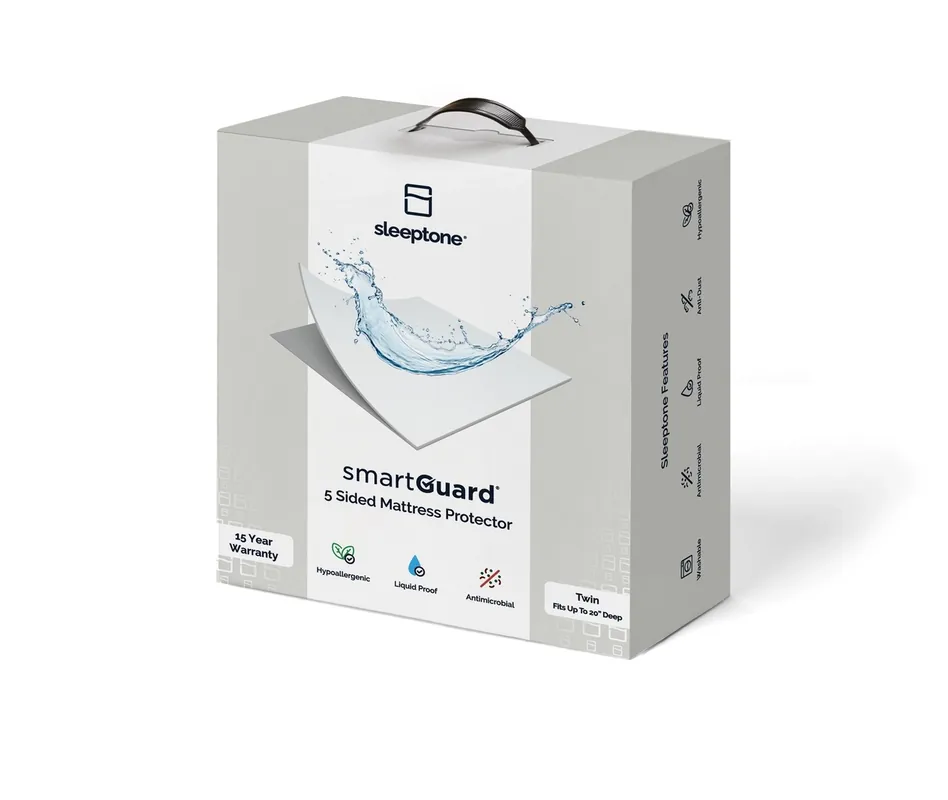 Sleeptone SmartGuard 5-Sided Twin Mattress Protector