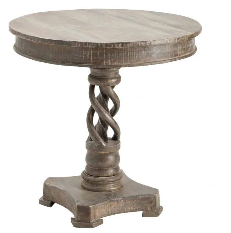 Crestview Collection Freeman Mango Wood Twist Accent Table