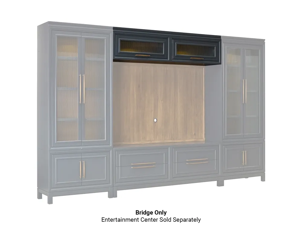 Aspen Alexander Entertainment Center Bridge in Midnight Blue