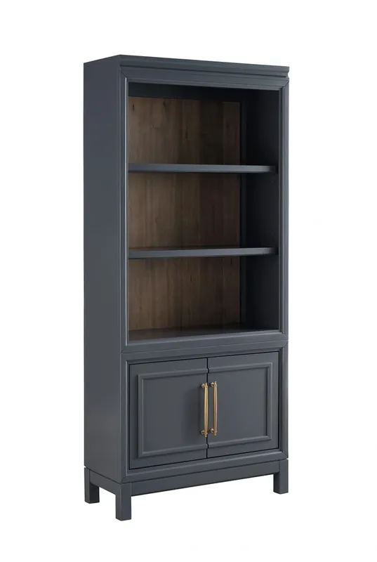 Aspen Alexander 2-Door Bookcase in Midnight Blue