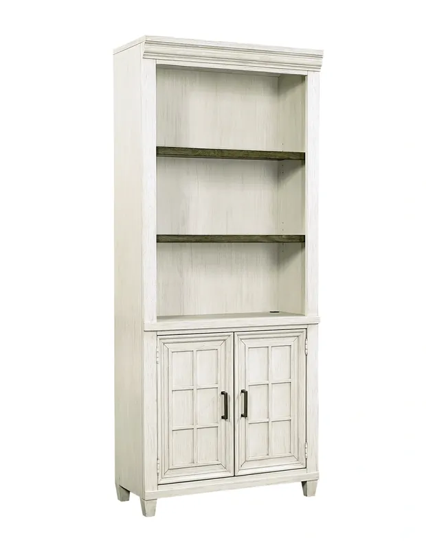 Aspen Caraway 2-Door Bookcase in Aged Ivory