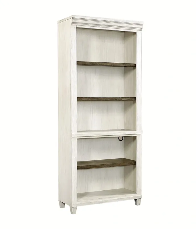Aspen Caraway 5-Shelf Bookcase in Aged Ivory