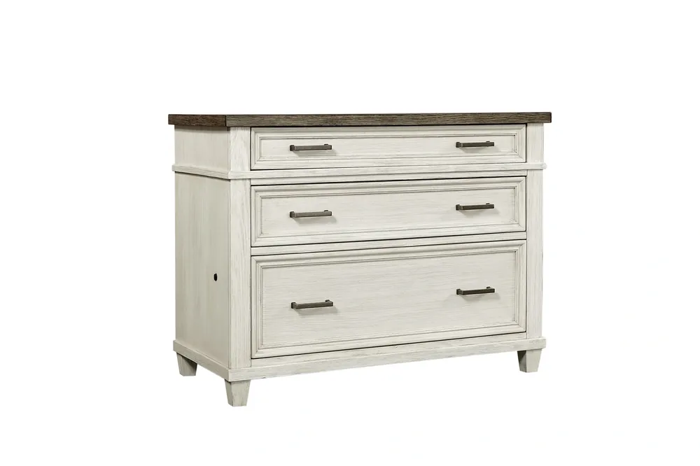 Aspen Caraway Lateral File Cabinet in Aged Ivory
