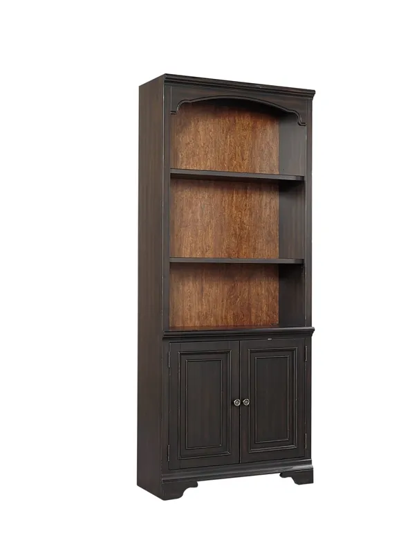 Aspen Hampton Black Cherry 2-Door Bookcase
