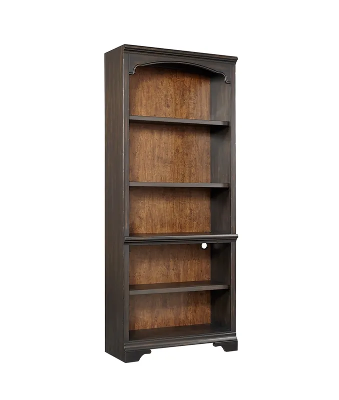Aspen Hampton 5-Shelf Bookcase in Black Cherry