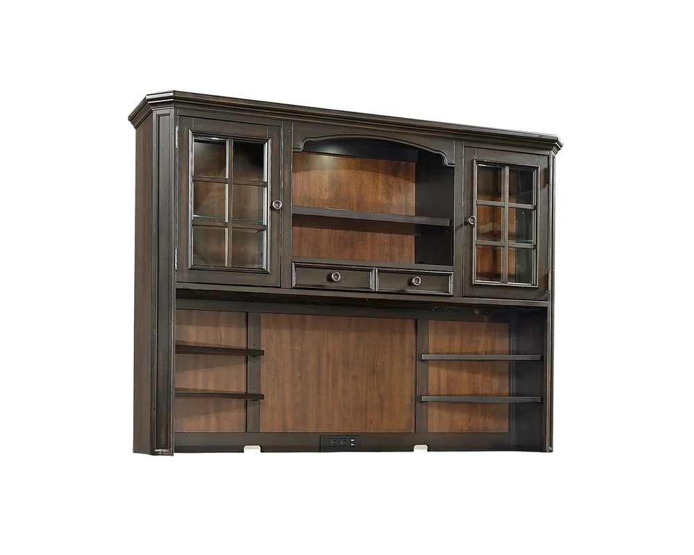 Aspen Hampton Black Cherry Credenza Hutch