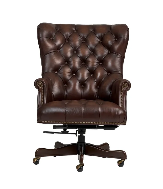 Aspen Jefferson Burnished Umber Leather Executive Office Chair