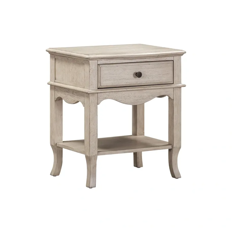Aspen Provence 1-Drawer Nightstand in Linen