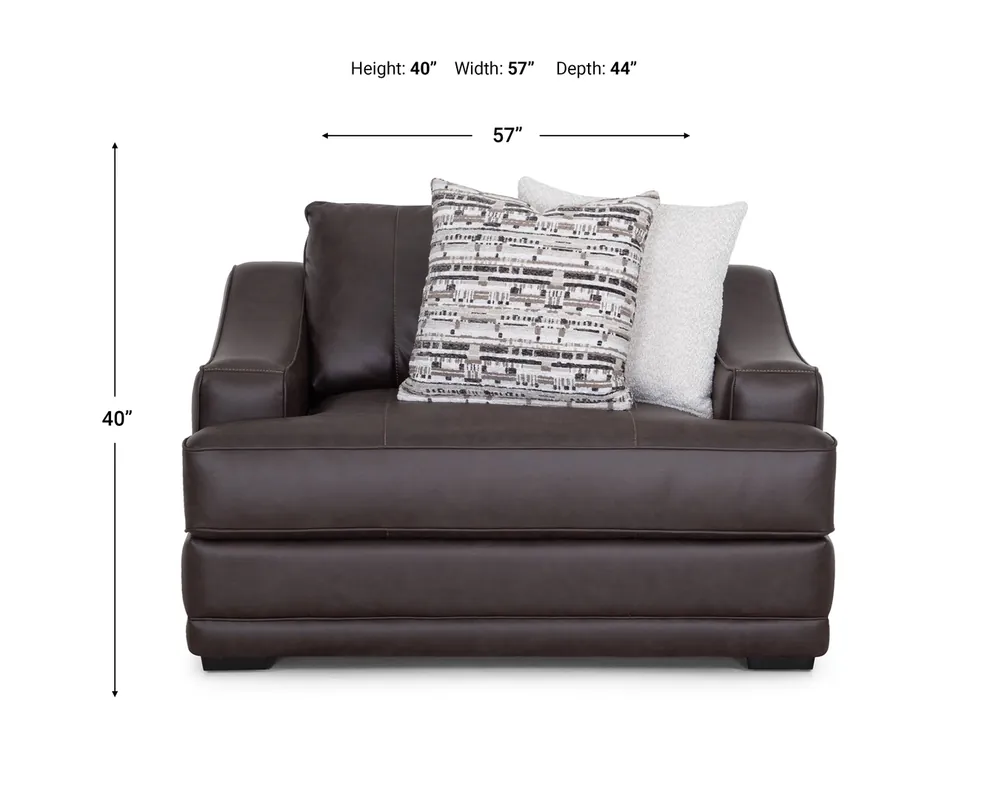 Franklin Prescott Coffee Brown Chair and a Half