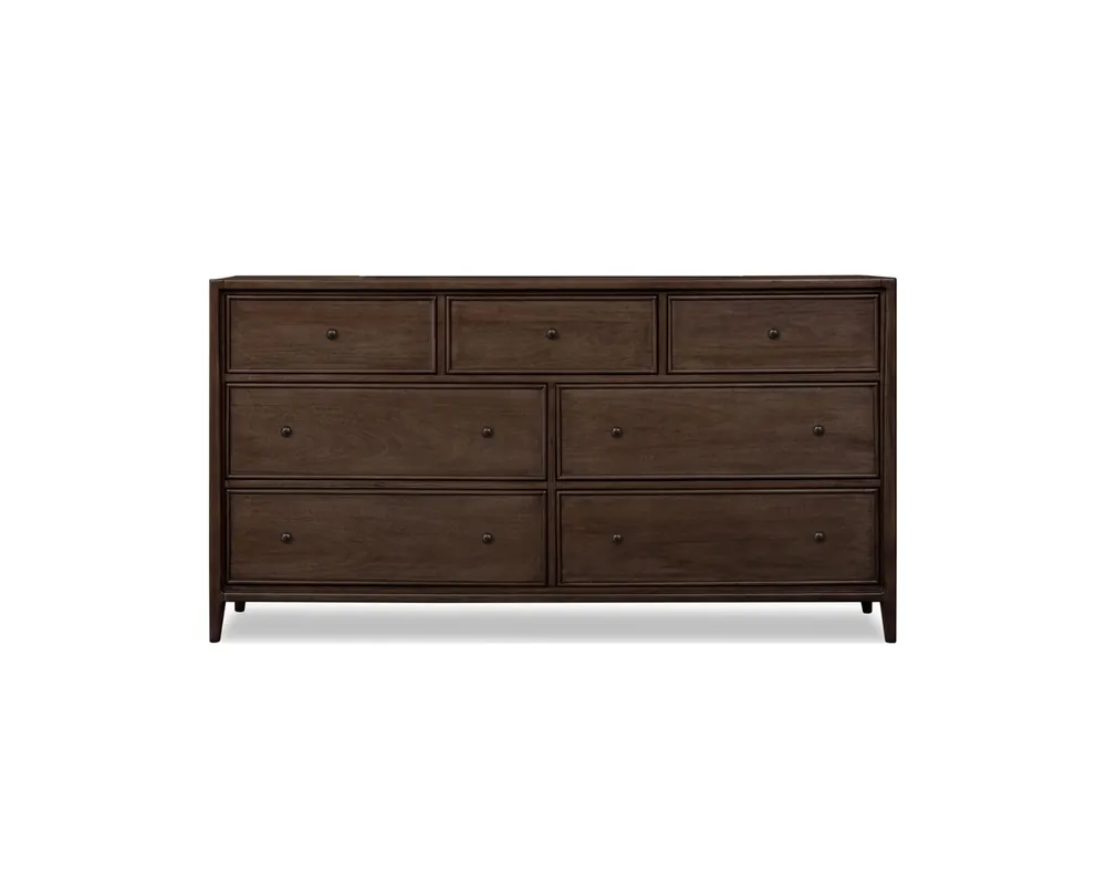 Modus Furniture Carlisle 7-Drawer Dresser in Pecan Pie Brown