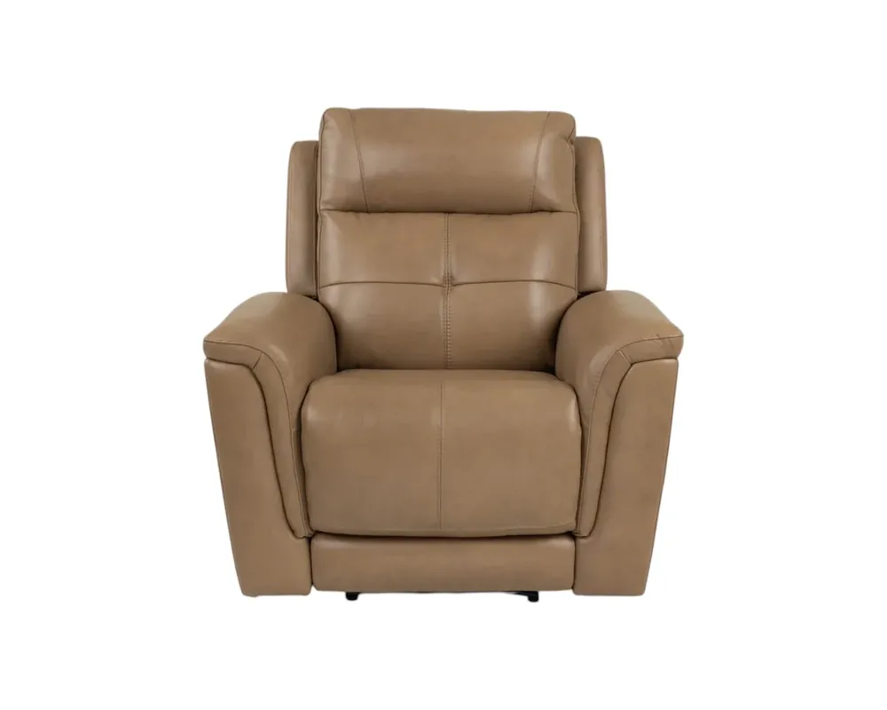Flexsteel Ranger Leather Power Recliner in Oakridge Brown