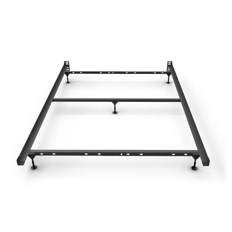 Rize Home Deluxe Adjustable Twin/Full/Queen Bed Frame with Spin Glides and 5 Legs