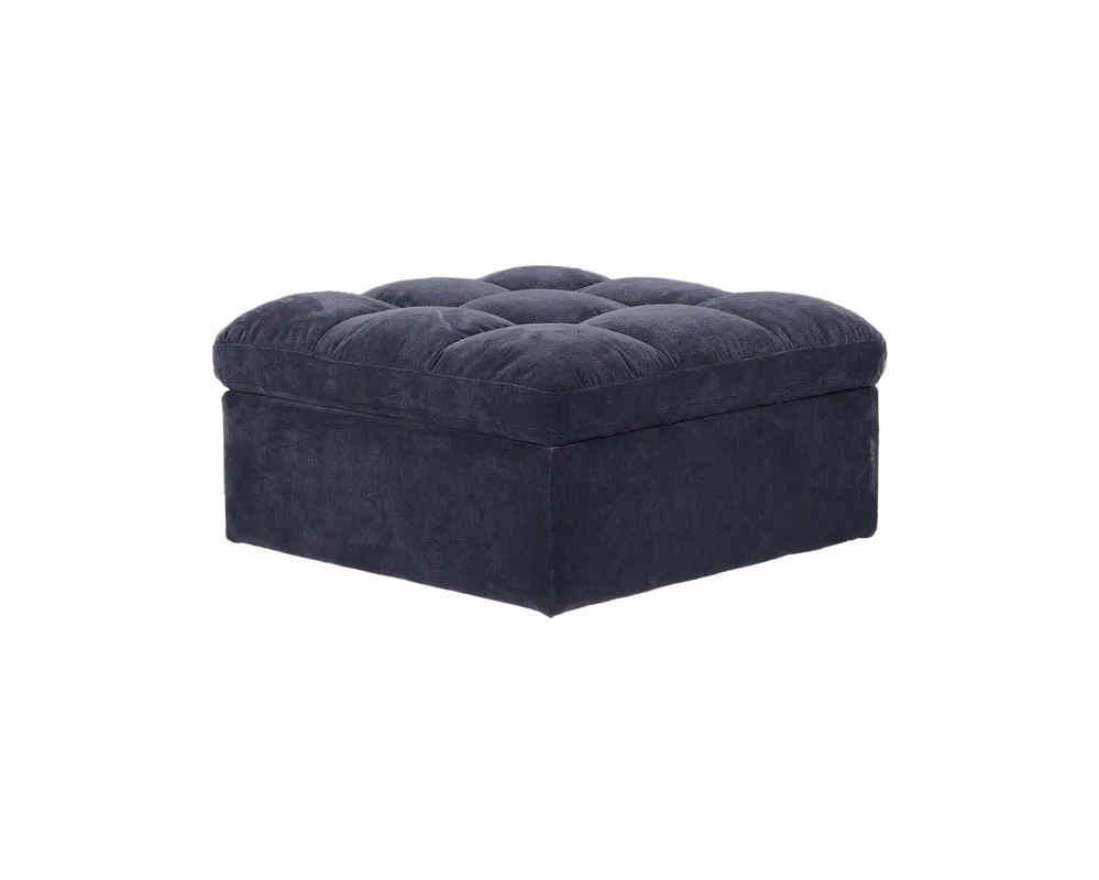 Synergy K2279 Collection Square Storage Ottoman in Ollie Midnight
