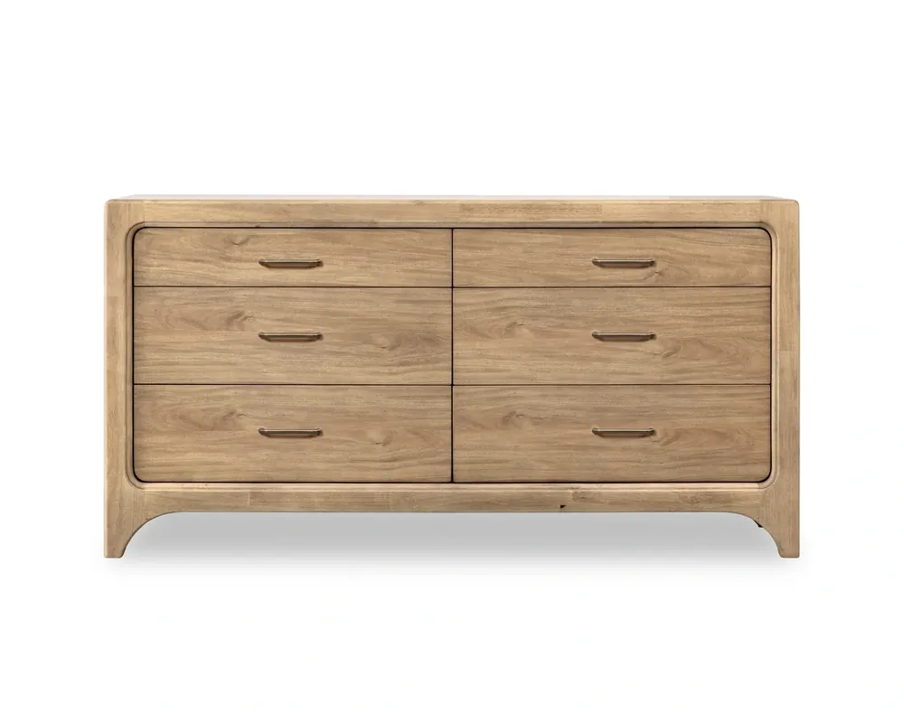 Modus Furniture Brentwood 6-Drawer Dresser in Brioche Brown