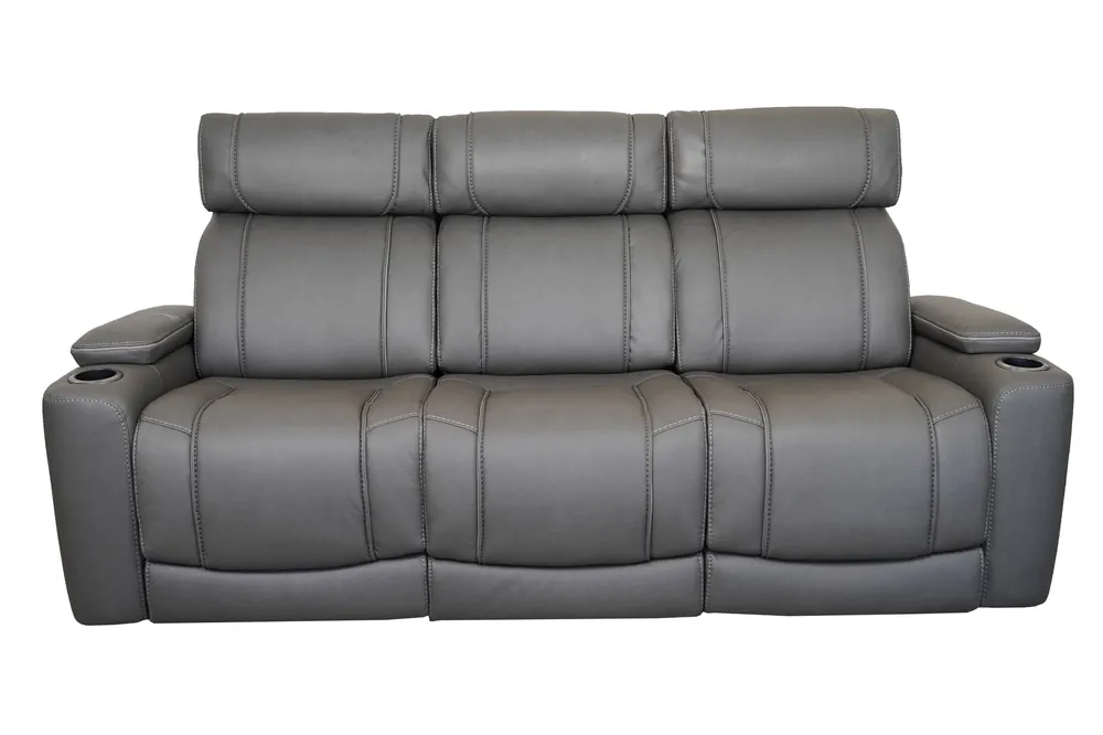 Synergy K2469 Collection Power Reclining Sofa with Dropdown Table in Zuri Graphite
