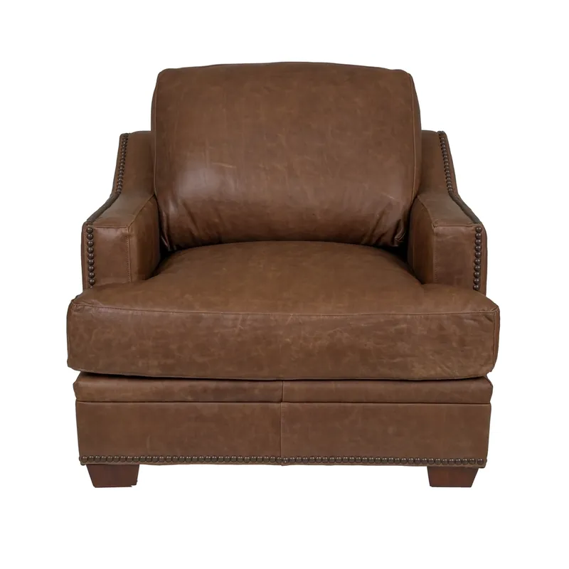 USA Leather 9397 Collection Ancient Brown Leather Chair