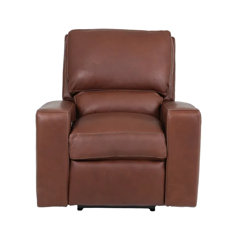 USA Leather 4800 Collection Almond Brown Leather Power Recliner