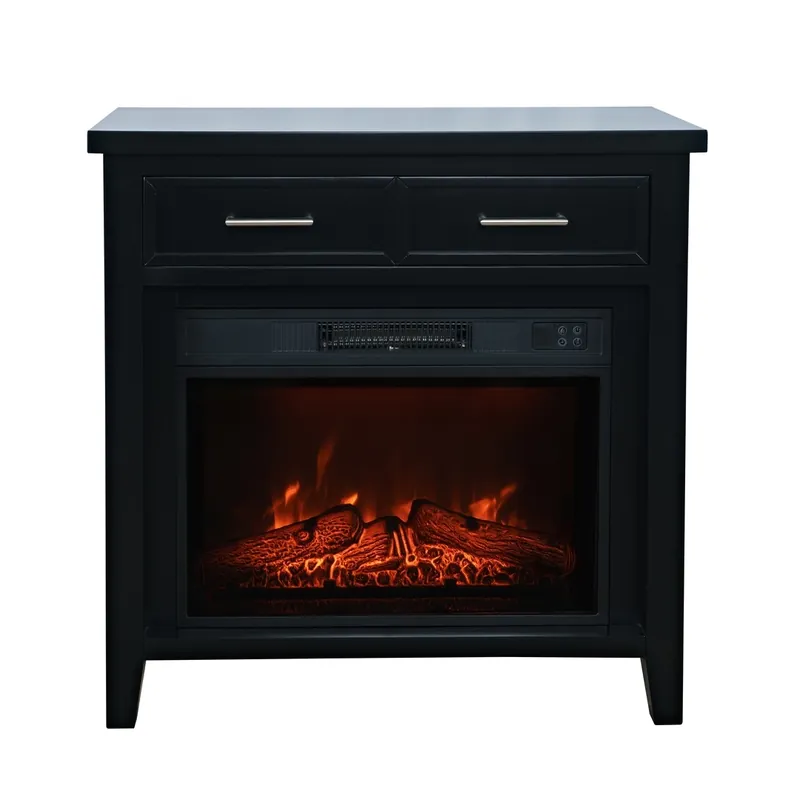 Jofran Urban Icon Black 32-Inch Electric Fireplace
