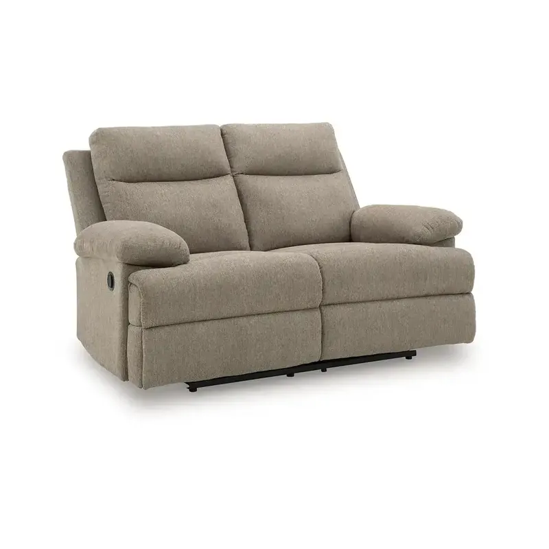 Ashley Side-Swipe Mocha Reclining Loveseat