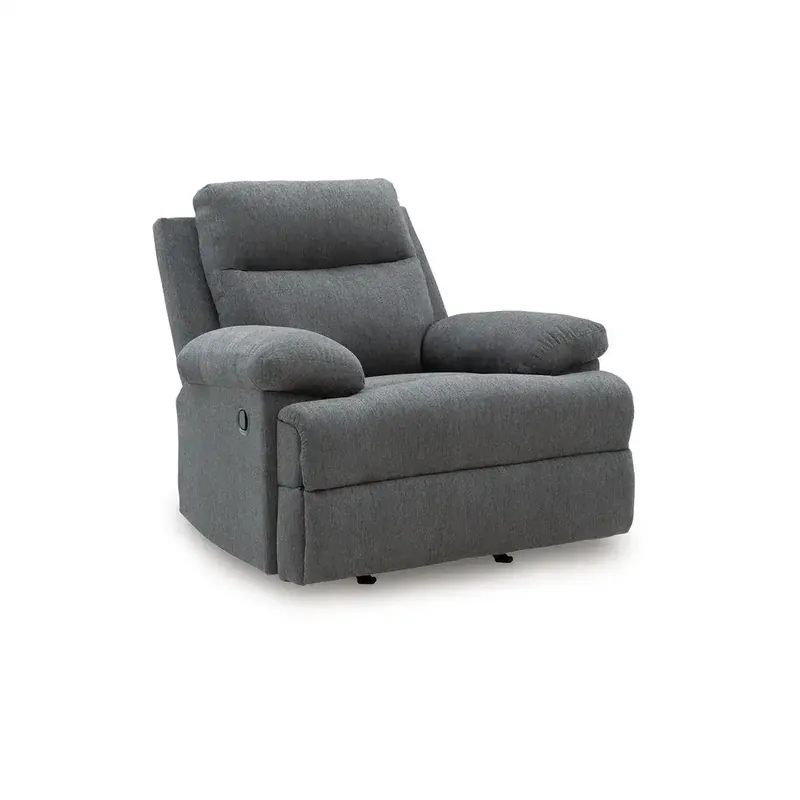 Ashley Side-Swipe Charcoal Rocker Recliner