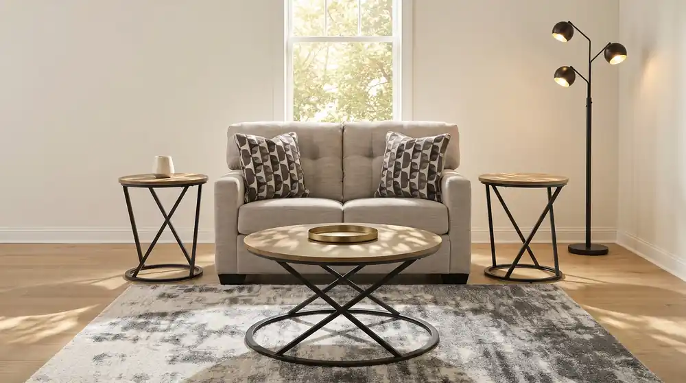 Ashley Cassbryn Coffee Table & 2 End Tables