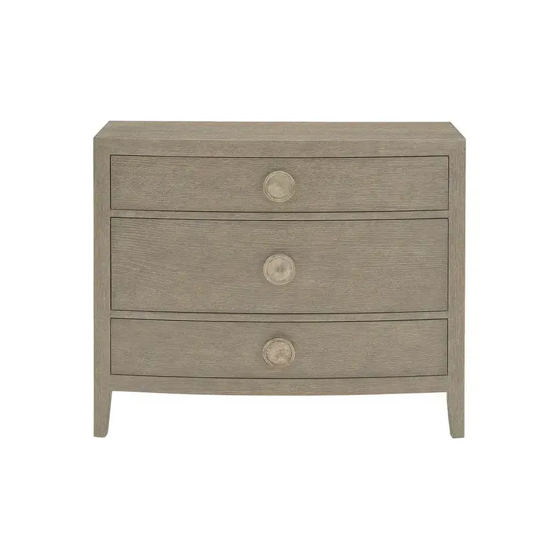 Bernhardt Linea 3-Drawer Nightstand in Cerused Greige