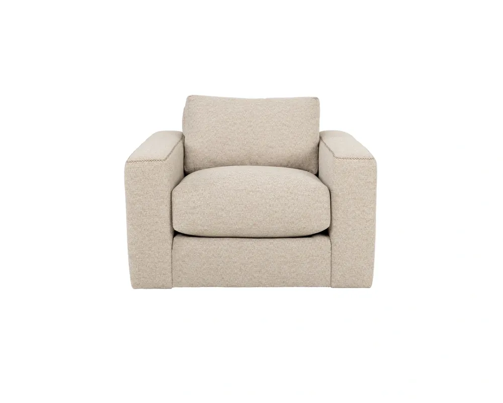 Bernhardt Vaughn Beige Swivel Chair