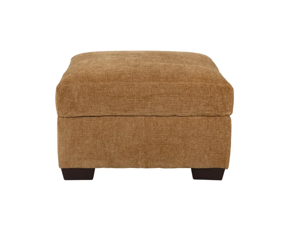 Peak Living 850 Collection Square Ottoman in Amber Yellow