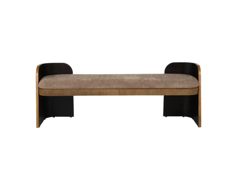 Bernards Furniture Calia Upholstered Eucalyptus Bedroom Bench