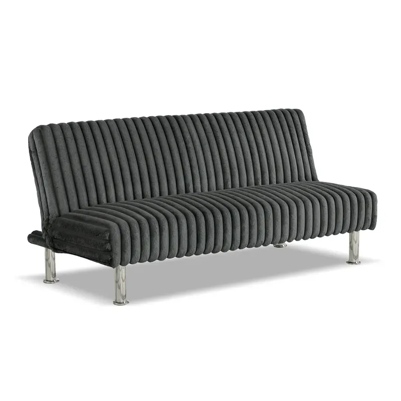 Furniture of America Hilwil Futon Sofa Bed in Charcoal Gray