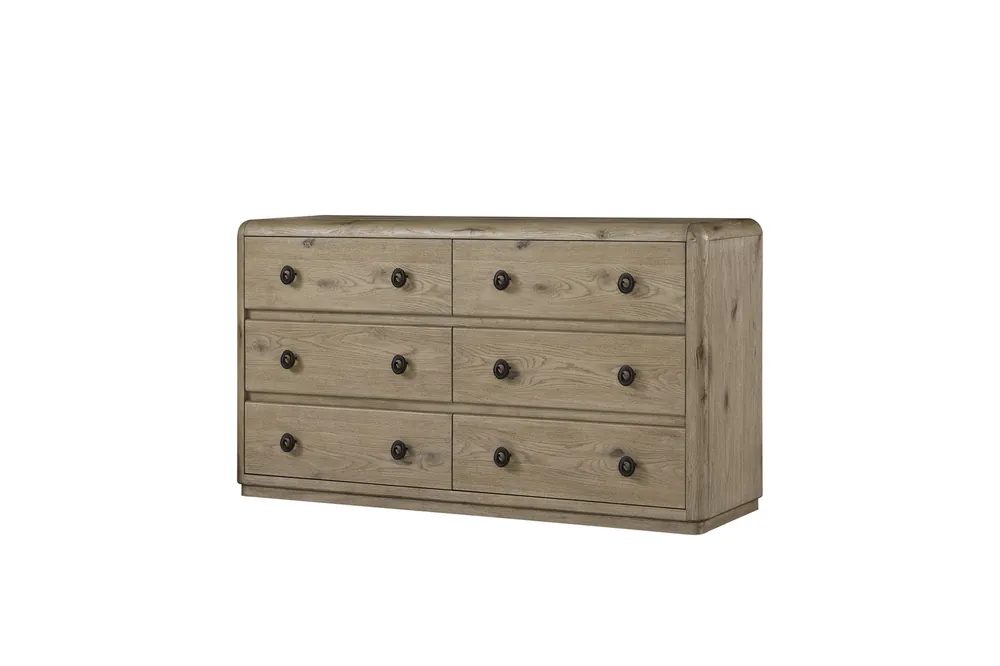 Bernards Furniture Pagosa 6-Drawer Dresser in English Knotty Oak